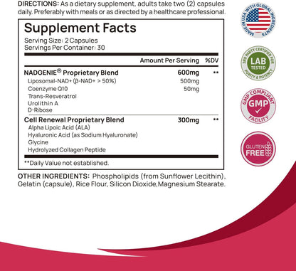 Selerb NAD+ Supplement for Women 60 Capsules